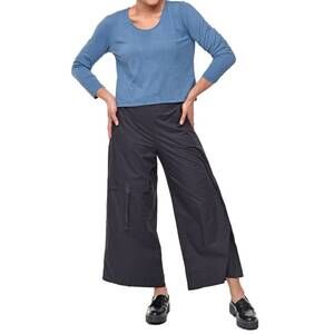 NEW TULIP CLOTHING wren three-quarter sleeve top in mallard blue